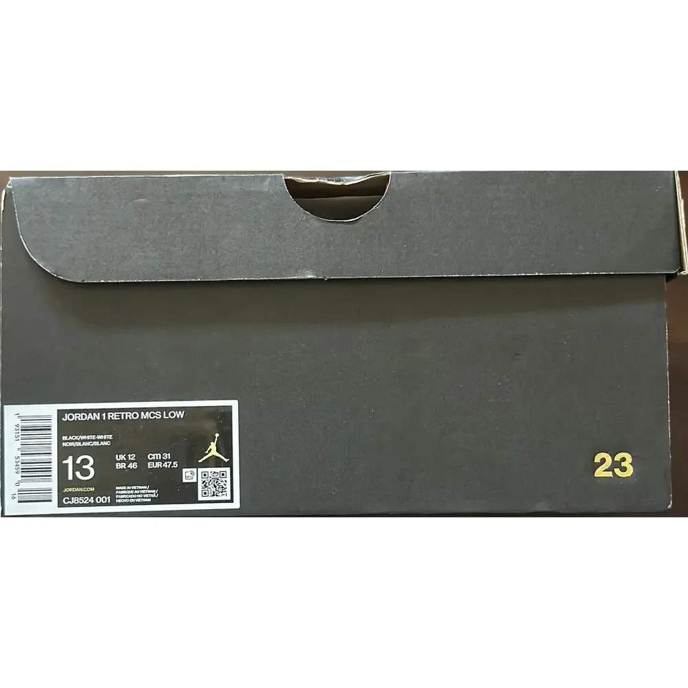NEW Nike Air Jordan 1 Retro MCS Low Black White Cleats CJ8524-001 Men’s Sz Multi